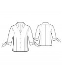 Custom-Fit Sewing Patterns - Button-Down Blouse with Ties