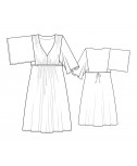 Custom-Fit Sewing Patterns - Kimono Sleeve Knit Dress