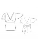 Custom-Fit Sewing Patterns - Flutter Split Sleeves Top