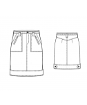 Custom-Fit Sewing Patterns - Flat Front Pockets Pencil 