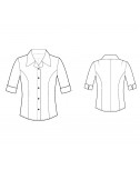 Custom-Fit Sewing Patterns - Short-Sleeved Tailored Button-Down Shirt