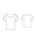 Custom-Fit Sewing Patterns - Scoop-Neck Short-Sleeved Top