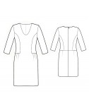 Custom-Fit Sewing Patterns - Scoop-Neck, Drop-Waist Dress