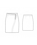 Custom-Fit Sewing Patterns - Side Buttoned Pencil