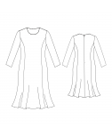 Custom-Fit Sewing Patterns - Basic Block Dress with Princess Seams And Trumpet Skirt