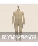 Custom-Fit Toddler (Ages 2-6) DIY Full-Body Dress Form Sewing Pattern with Step-by-Step Photo Instructions