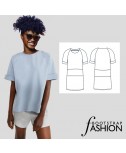 Custom-Fit Exclusive Designer Sewing Pattern - Made-To-Measure Raglan Sleeve Tunic. Step-by-Step Photo Instructions Included.