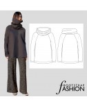  Custom-Fit Sewing Patterns - Cowl Hoodie Sweatshirt. Includes Step-by-Step Illustrated Sewing Instructions.