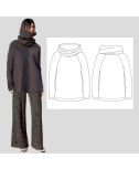 Cowl Hoodie Sewing Patterns. Custom-Fit Sewing Pattern. Step-by-Step Sewing Instructions