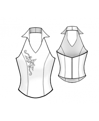 Custom-Fit Sewing Patterns -Collared Halter Corset