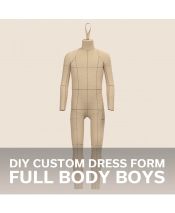 Custom-Fit Boys (Ages 7-16) DIY Full-Body Dress Form Sewing Pattern with Step-by-Step Photo Instructions