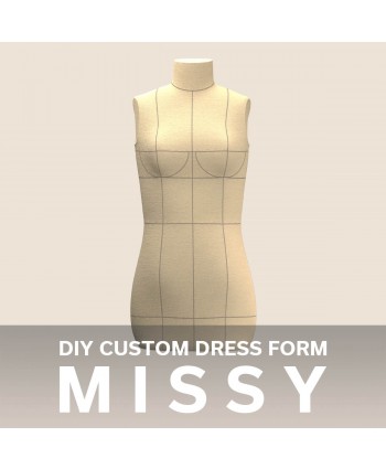 Exclusive! Missy Fit DIY Stuffed Dress Form Body Replica Made To Measure Sewing Pattern.