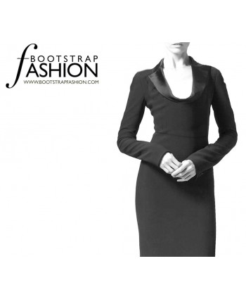 Custom-Fit Sewing Patterns - Draped Lapel Dress