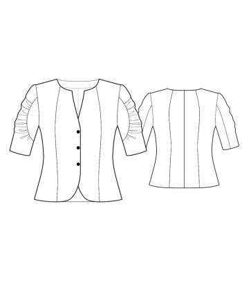 Custom-Fit Sewing Patterns - Short Jacket with Ruffle Sleeves