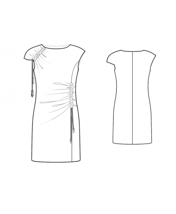 Custom-Fit Sewing Patterns - Asymmetrical Draped Knit Dress
