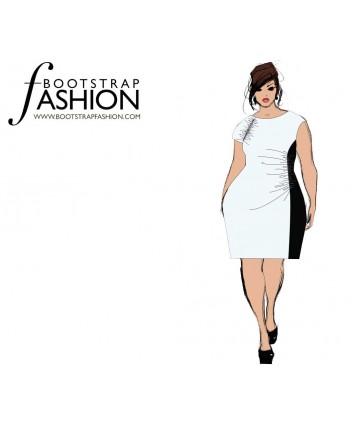 Custom-Fit Sewing Patterns - Asymmetrical Draped Knit Dress