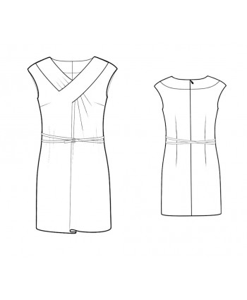 Custom-Fit Sewing Patterns - Draped V-Neck Dress