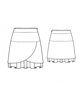Custom-Fit Sewing Patterns - A-Line Faux Wrap Skirt With Underskirt
