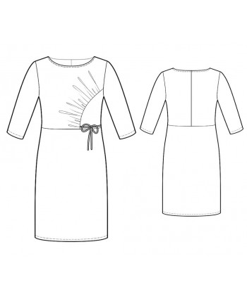 Custom-Fit Sewing Patterns - Boatneck Draped Knit Dress