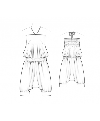 Custom-Fit Sewing Patterns - Baggy Halter Jumpsuit