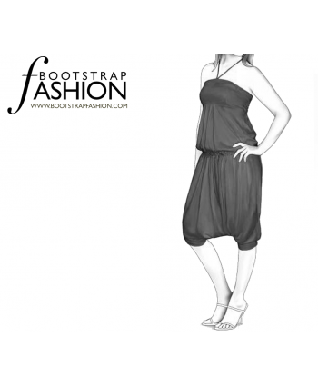 Custom-Fit Sewing Patterns - Baggy Halter Jumpsuit