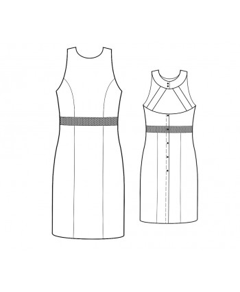 Custom-Fit Sewing Patterns - Halter Dress With Princess Seams and Cut-Out Back