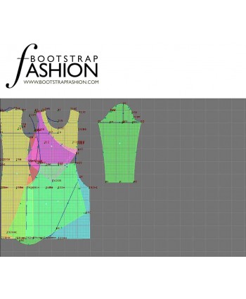 Custom-Fit Sewing Patterns - Knit Scoop Neck Asymmetrically Draped Dress