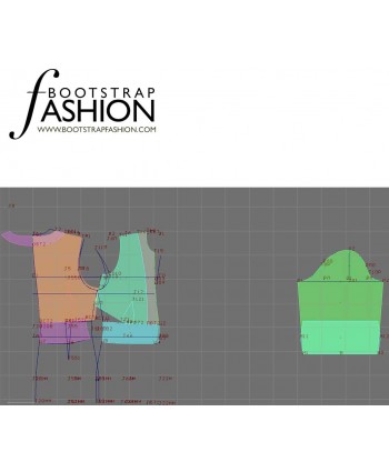 Custom-Fit Sewing Patterns - No-Collar V-Neck Short Jacket