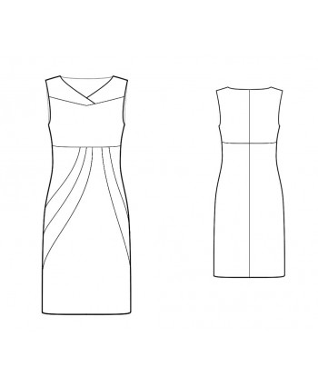 Custom-Fit Sewing Patterns - Color/Print Blocked Sculpted Dress