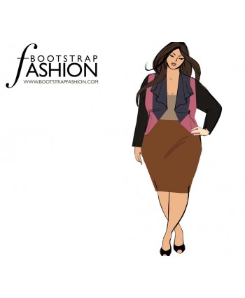 Custom-Fit Sewing Patterns - Cascading Drape Front Jacket