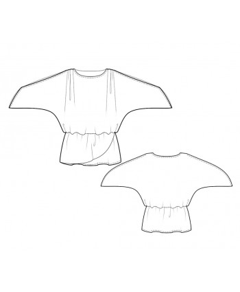 Custom-Fit Sewing Patterns - Drop-Waist Top with Raglan Sleeves