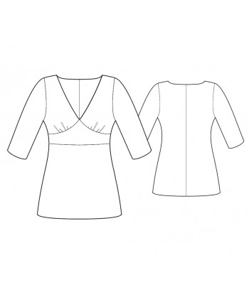 Custom-Fit Sewing Patterns - V-Neck Empire-Waist Top