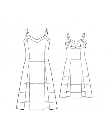 Custom-Fit Sewing Patterns - Color/Print Blocked Sundress
