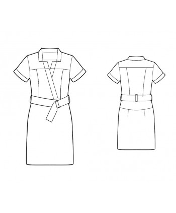 Custom-Fit Sewing Patterns - Shirt Dress With Buckle Belt