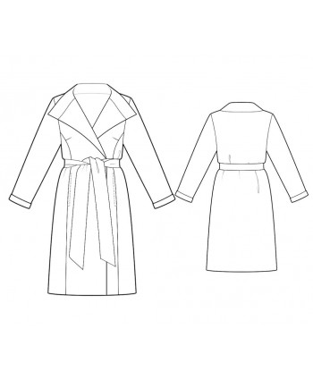 Custom-Fit Sewing Patterns - Belted Long-Sleeve Coat