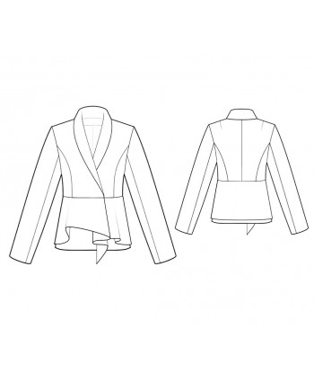 Custom-Fit Sewing Patterns - Long-Sleeved Shawl Collar Jacket