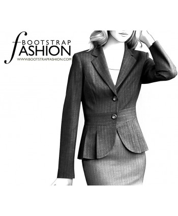 Custom-Fit Sewing Patterns - Long-Sleeved Notched Lapels Jacket