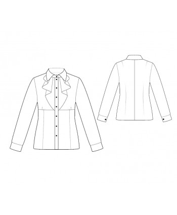 Custom-Fit Sewing Patterns - Long-Sleeved Tuxedo Shirt