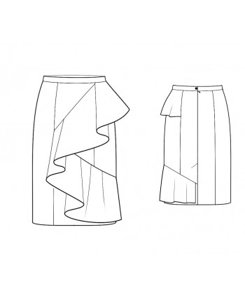 Custom-Fit Sewing Patterns - Ruffle Wrap Skirt