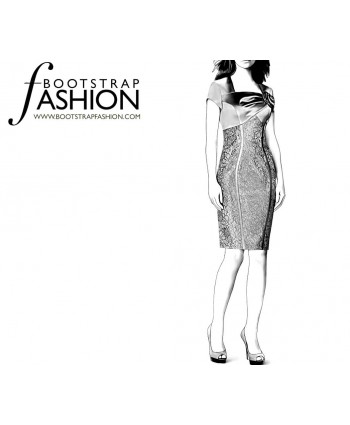 Custom-Fit Sewing Patterns - Square Drape Neck Dress