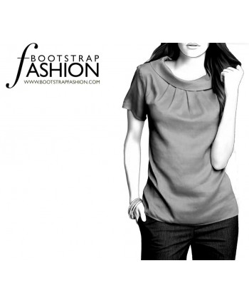 Custom-Fit Sewing Patterns - Portait Neck Top