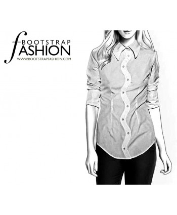 Custom-Fit Sewing Patterns - Shirt with Zig-Zag Button Closure