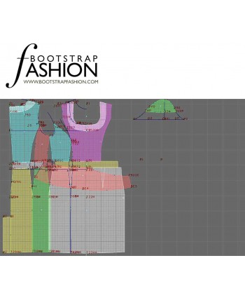 Custom-Fit Sewing Patterns - Scoop Neck Origami Peplum Sheath