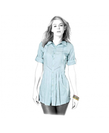 Custom-Fit Sewing Patterns - Tunic With Pleated Front