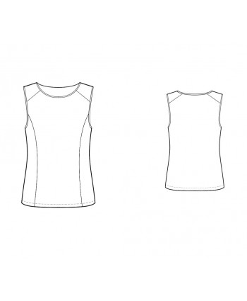 Custom-Fit Sewing Patterns - Paneled Knit Top