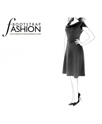 Custom-Fit Sewing Patterns - Cowl Neck Dress