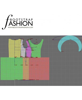 Custom-Fit Sewing Patterns - Flirty Ruffle Gathered A-Line Skirt Dress