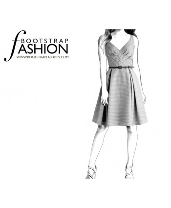 Custom-Fit Sewing Patterns - Flt-And-Flare Sleeveless Dress