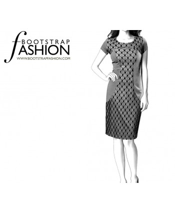Custom-Fit Sewing Patterns - Front Slit Knit Dress