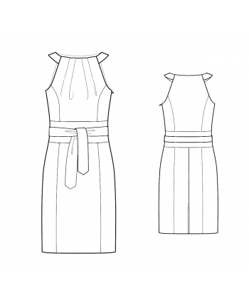 Custom-Fit Sewing Patterns - Obi Style Halter Dress